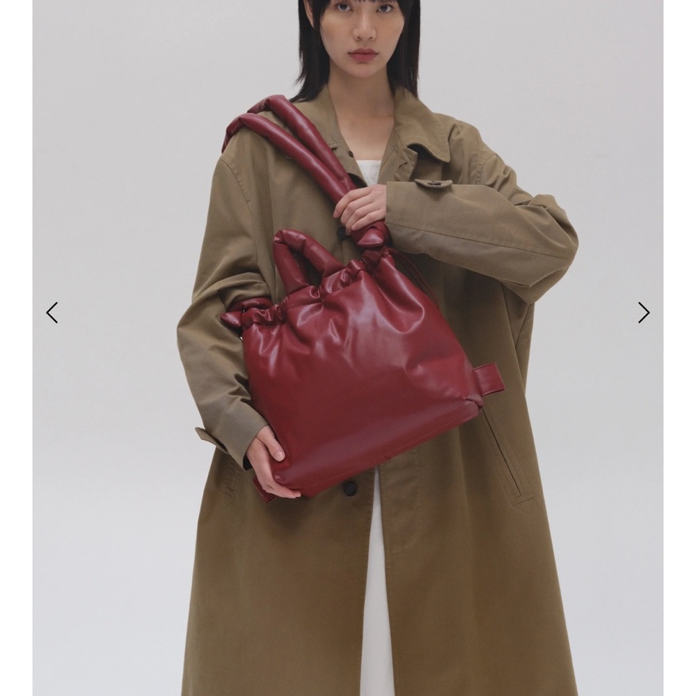 Ölend ONA VEGAN LEATHER Convertible bag | dark cherry red